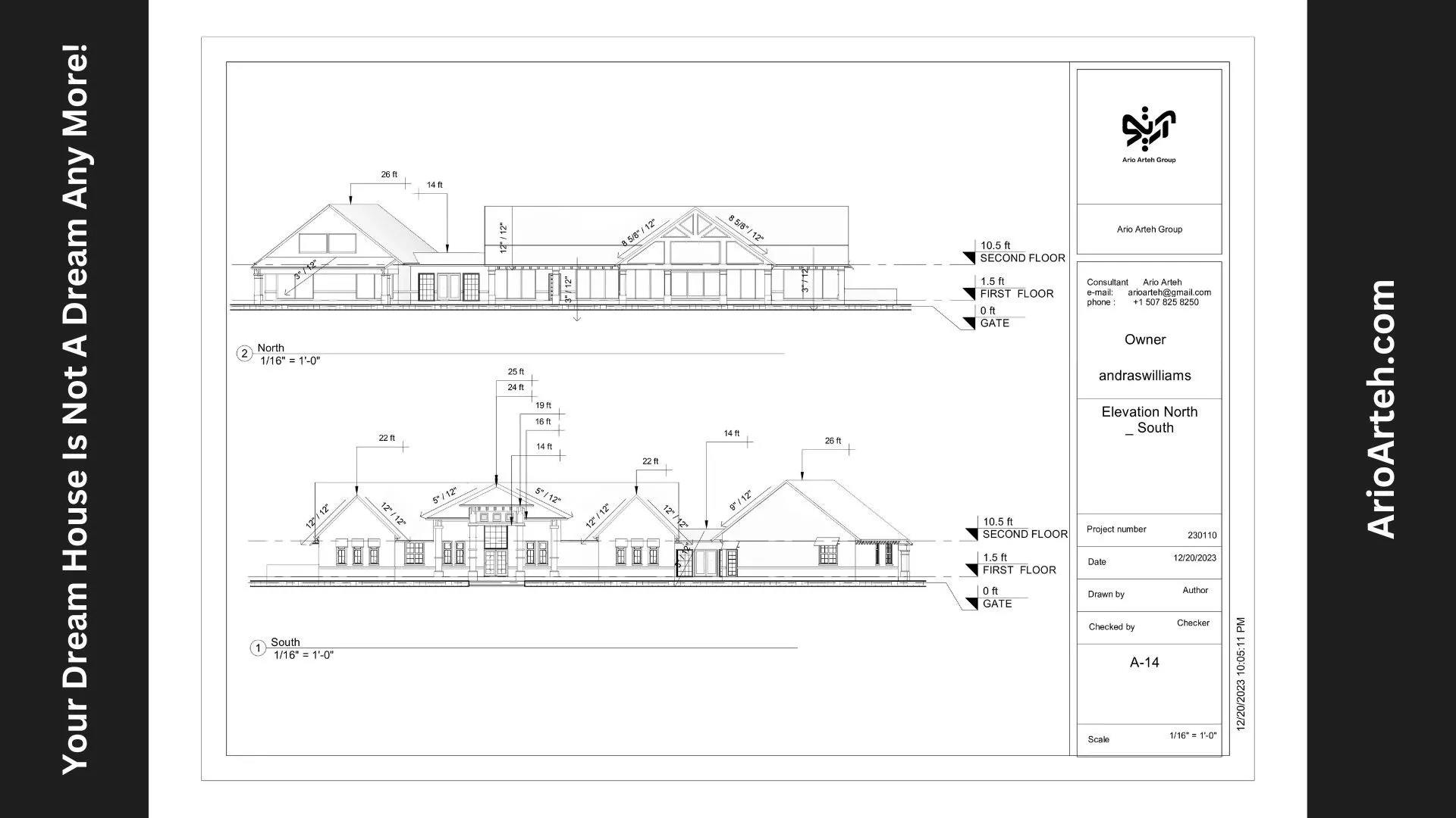 blueprint Elevation